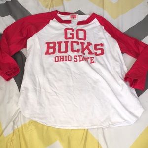 Osu Ohio state buckeyes baseball tee v neck